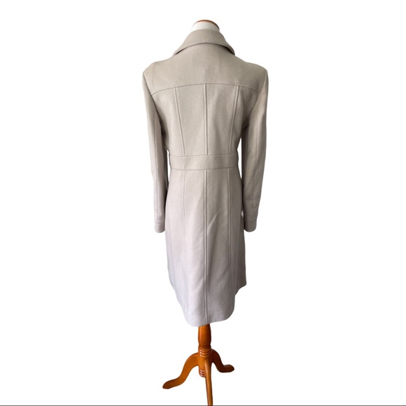 BURBERRY London Dove Grey Military Wool Coat Size 10 - Picture 6 of 14
